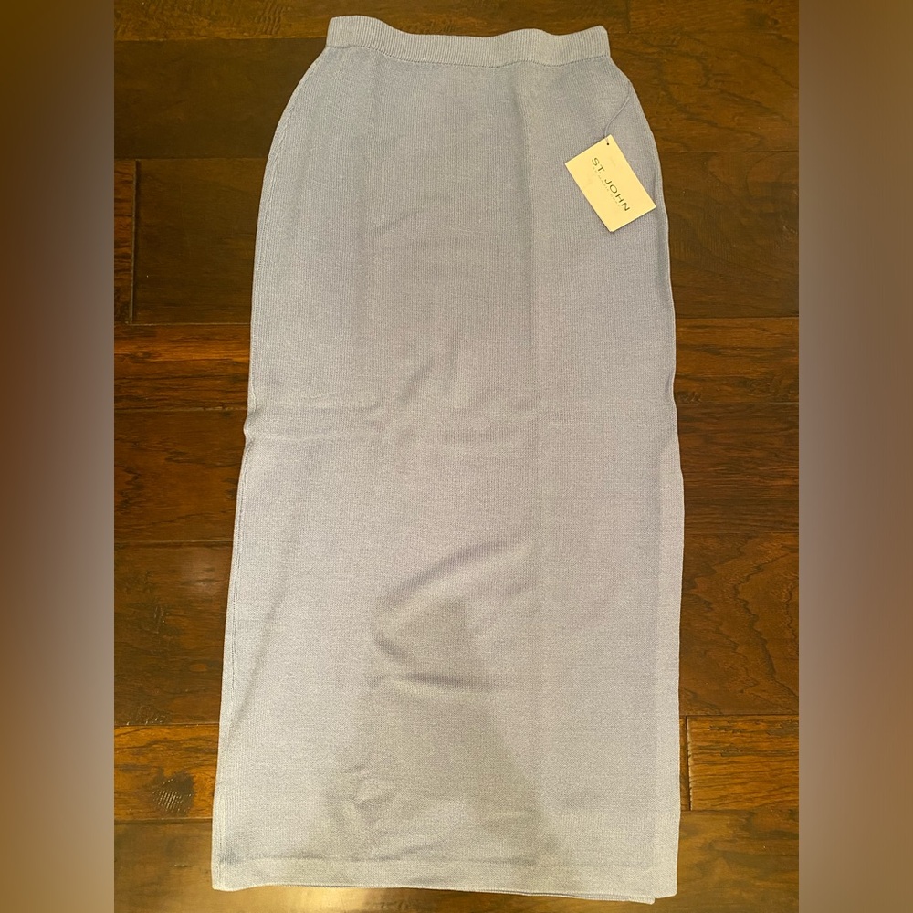 St. John Evening by Marie Gray Blue Midi Skirt Size 6